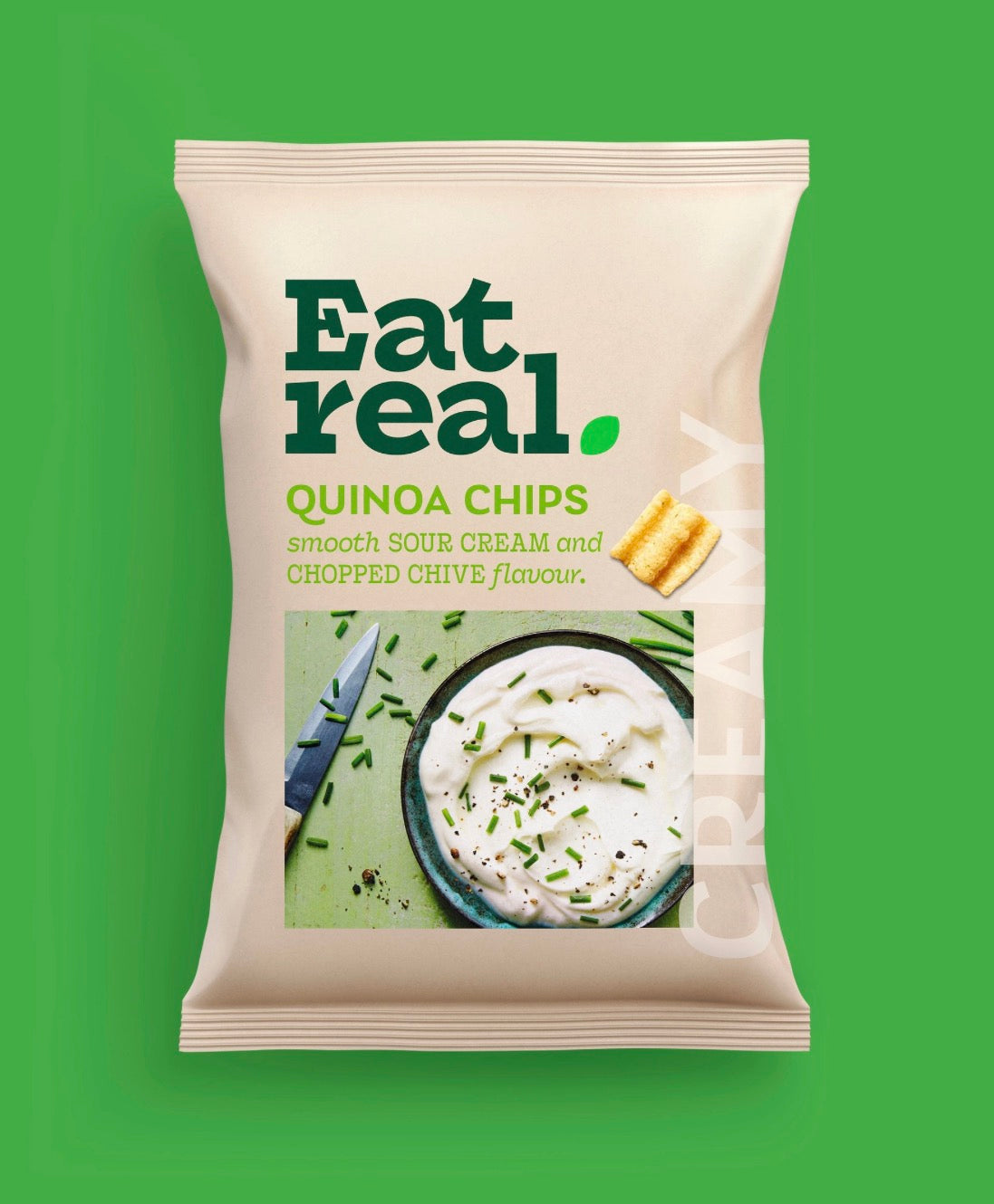 Sour Cream and Chive Quinoa Chips