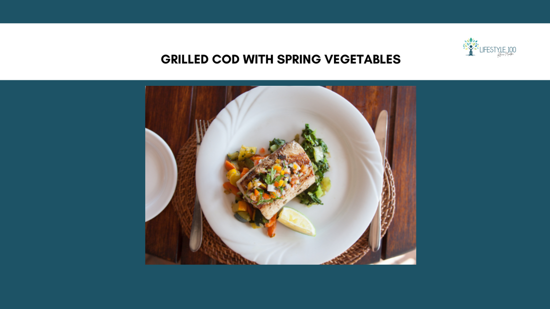 Grilled Cod with Spring Vegetables