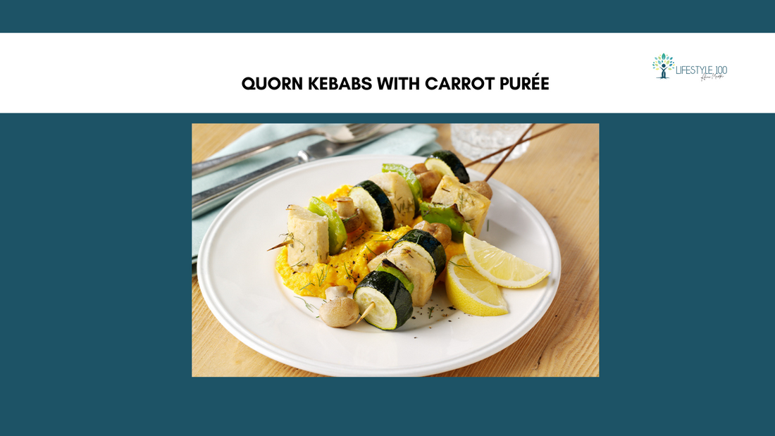 Quorn Kebabs with Carrot Purée