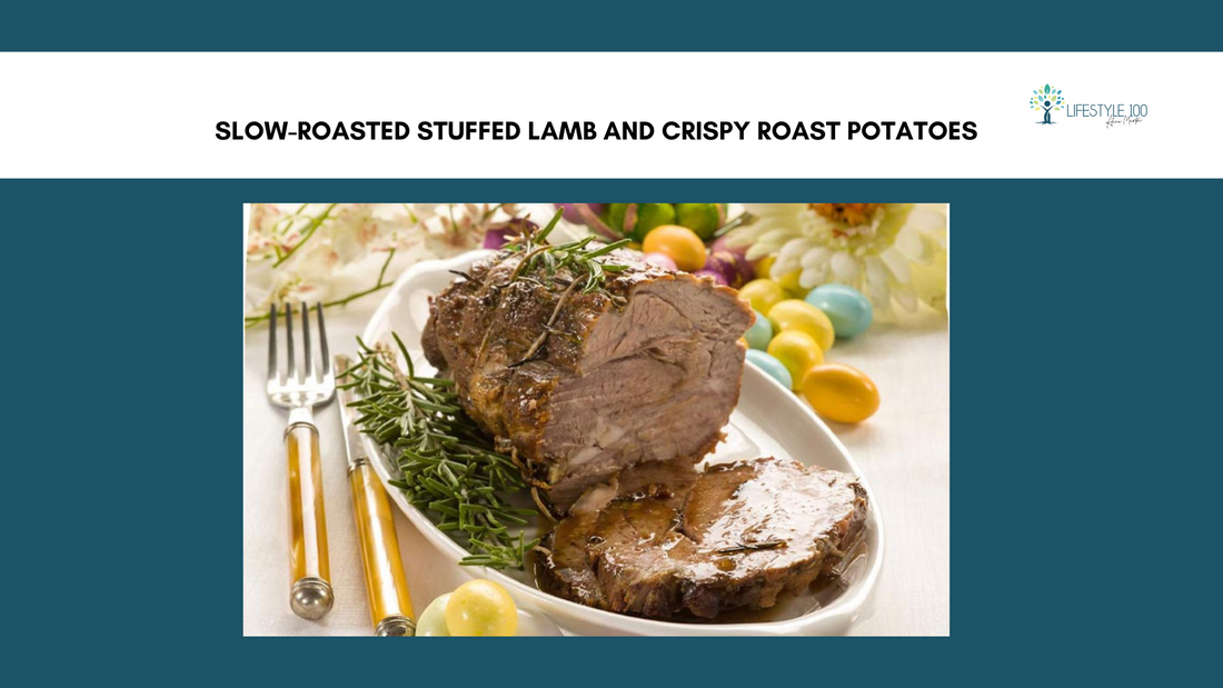 Slow-Roasted Stuffed Lamb and Crispy Roast Potatoes