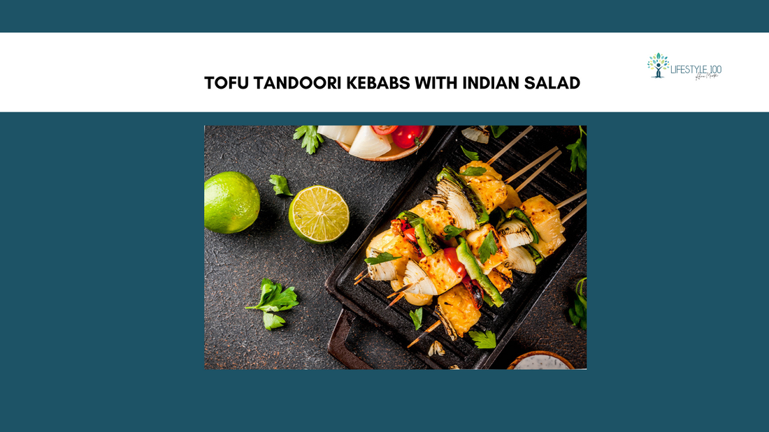 Tofu Tandoori Kebabs with Indian Salad